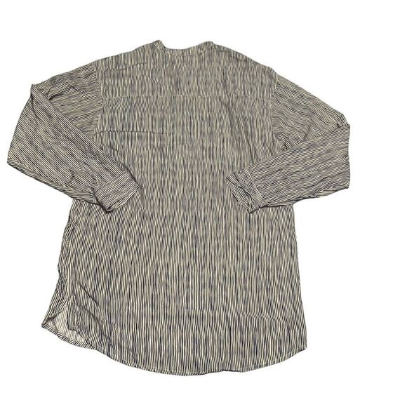 NWOT NATALIE MARTIN X REVOLVE striped collarless button up mini swim dress - Picture 4 of 9